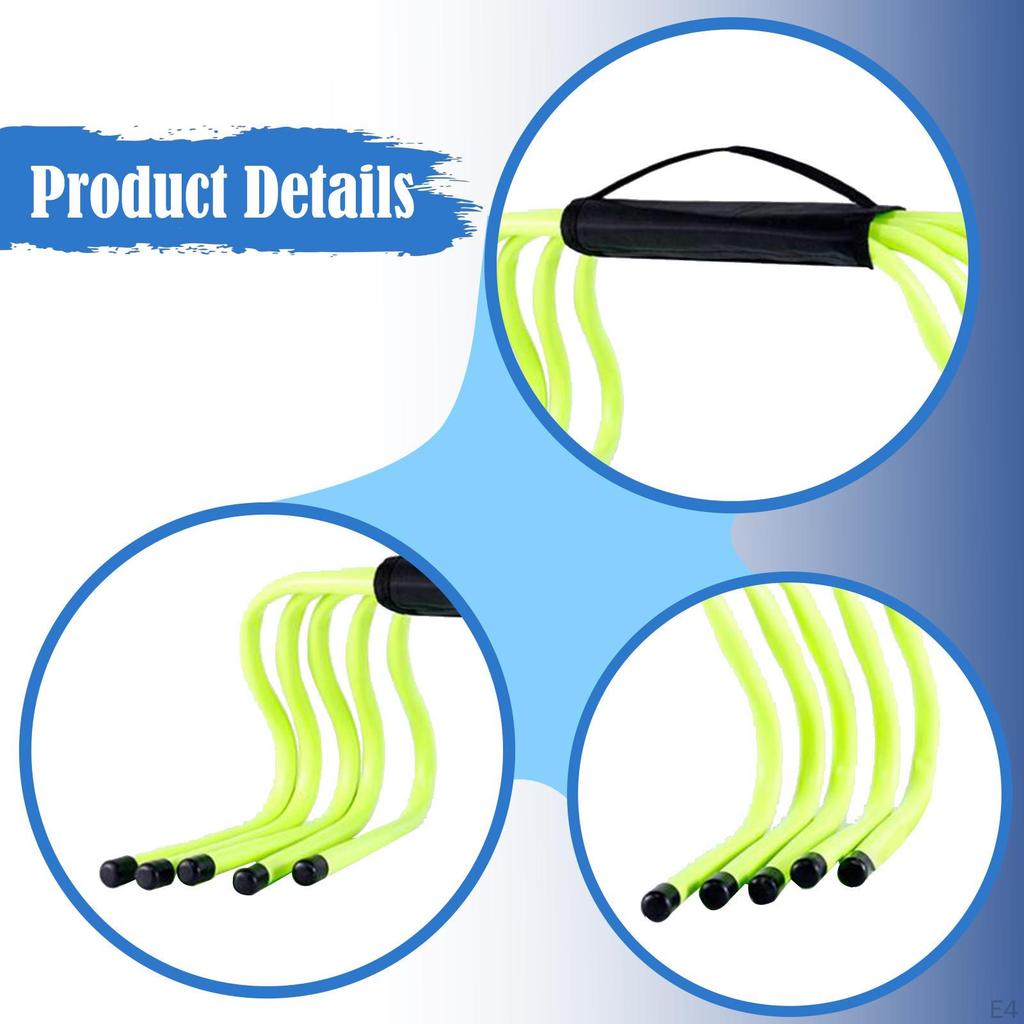 5Pcs Agility Hurdles Improves Strength Athletics Practice Speed Training Equipment