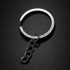 25mm NEW DIY Polished Silver Keychain Keyring Key Fob Short Chain