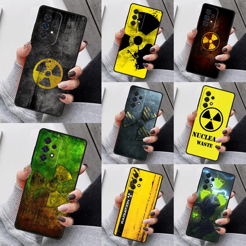 Nuclear Radiation Emblem Phone Case For Samsung Galaxy S25 S23 S30 S8 S21 S20 FE S24 S22 Note 10 20 S8 Plus lite Ultra