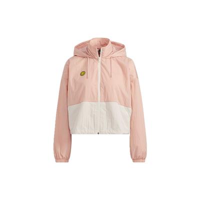 Neo X Smiley Collaboration Короткая спортивная куртка с капюшоном Женские топы Розовый HE7954