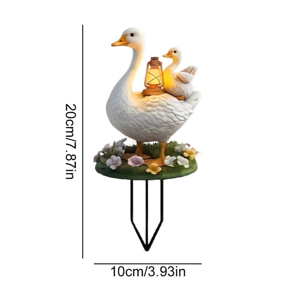 Acrylic Duck Yard Sign Lantern Pattern Ground Stake New Goose Garden Stake  Animal Yard Decor