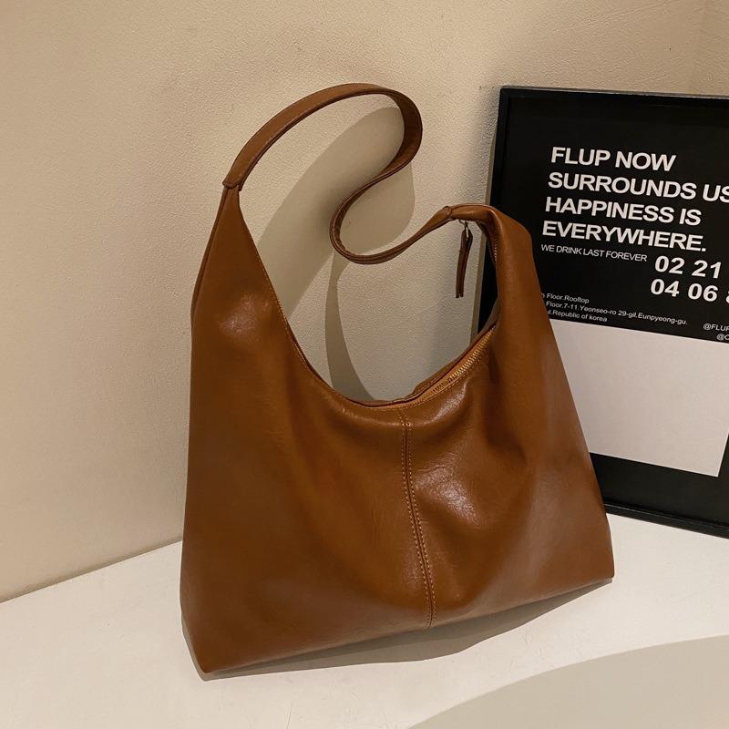 Slack Casual Tote Bag Women's Large-capacity New Fashion Soft Leather Commuter Shoulder Bag
