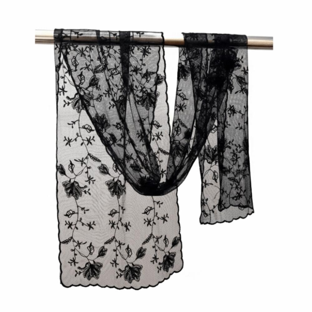 Retro Sunscreen Shawl Solid Color Female Headscarf Casual Women's Lace Scarf