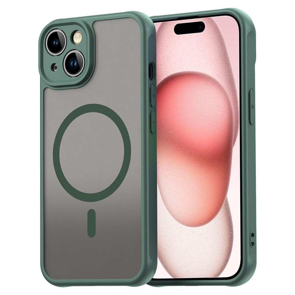 Чехол для iPhone 15 Совместимый с MagSafe Противоударный Чехол для телефона из ПК + ТПУ