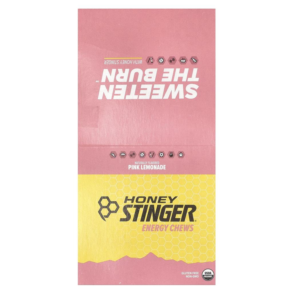 Honey Stinger, Energy Chews, Pink Lemonade, 12 Packs, 50 G (1.8 Oz) Each