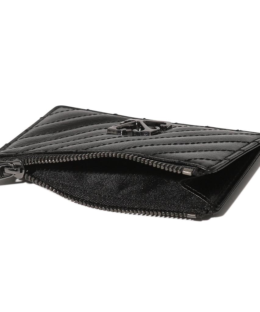 Off-White Quilted Card Wallet Short (Black)
