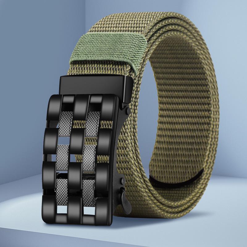 Мужской универсальный кожаный ремень с автоматической пряжкой для джинсов, милитари и повседневной носки