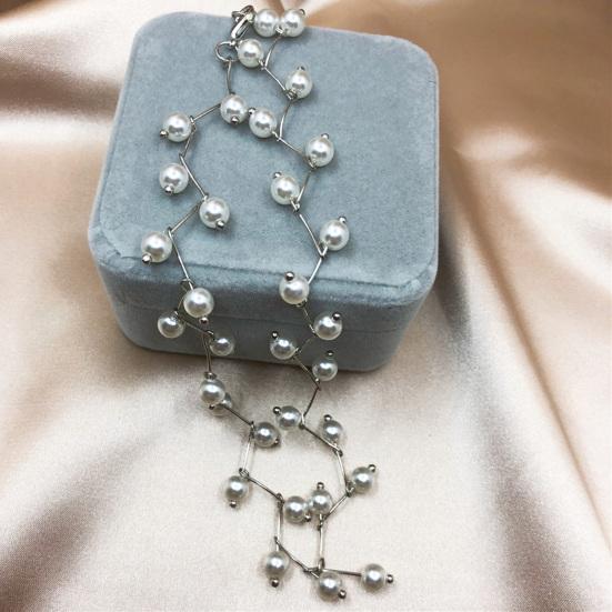 Ожерелье с застежкой-лобстером из искусственного жемчуга, воротник, женская удлинительная цепочка, регулируемое колье-колье для вечеринки