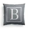 Sofa Letter Alphabet Pillow Cover Twill Fabric Grey 45 X 45 Cm Printed Fashion Cushion Car