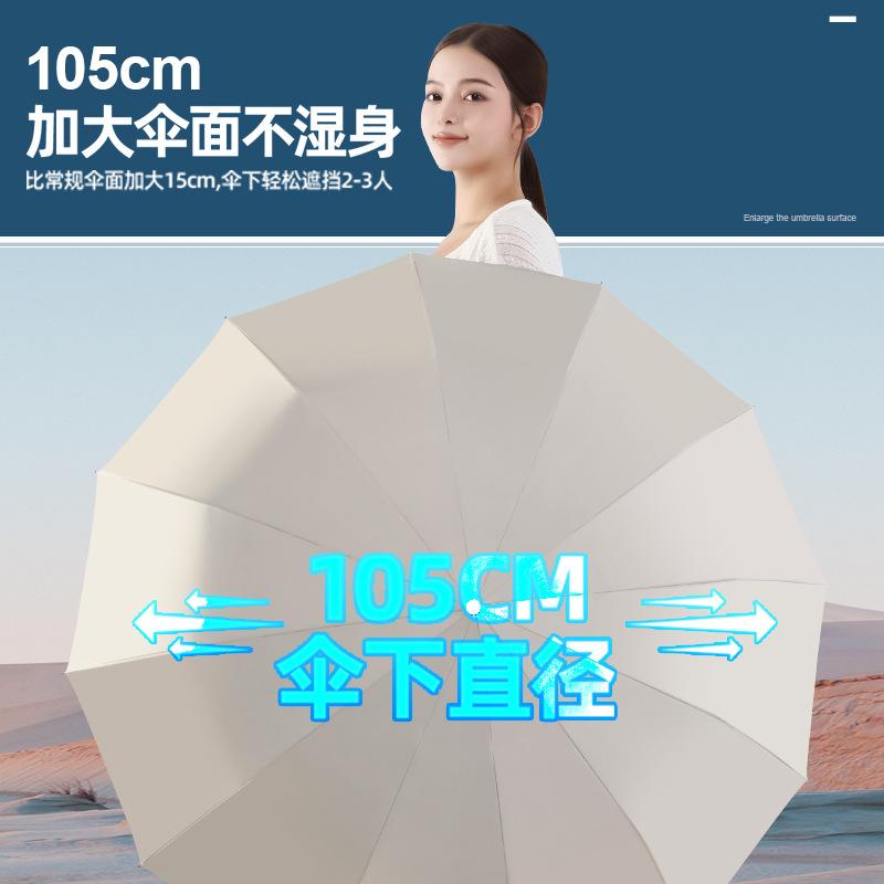 Automatic Umbrella Folding Umbrella Advanced Sense 24 Bones Large Weather and Rain Parasol Sun Umbrella