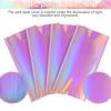 Yousheng Shiny Disposable Lasers Rectangle Tablecloth Colorful Holographic Foil Design Table Cover Party Supplies