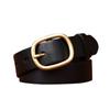 Light Luxury Minimalist Versatile Brass Pin Buckle Ins Style Women'S Belt Fashion Trend Internet Celebrity Same Leather Belt Women