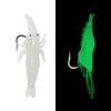 10Pcs Luminous Soft Biomimetic Hook Worm Silicone Prawn Lure Sea Fishing Shrimp Fake Bait