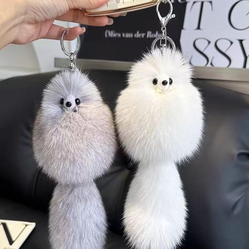 Stylish Little Fox Car Keychain A Cute Bag Charm/Pendant With An Adorable Design, Perfect For Women'S Daily Use