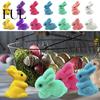 Round-eyed Bunny Decor Easter Rabbit Ornament Eye-catching Colorful Foam Reusable for Indoor Outdoor Holiday Decoration Realistic Figurine