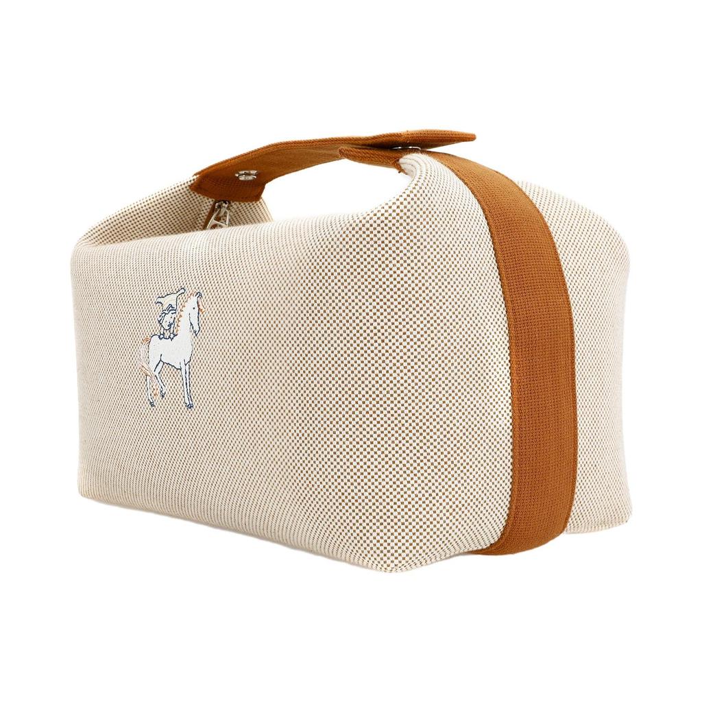 Hermes Сумка-тоут Bride-A-Brac Кабриоль Холст Хлопок Унисекс Оранжевый H103587M04
