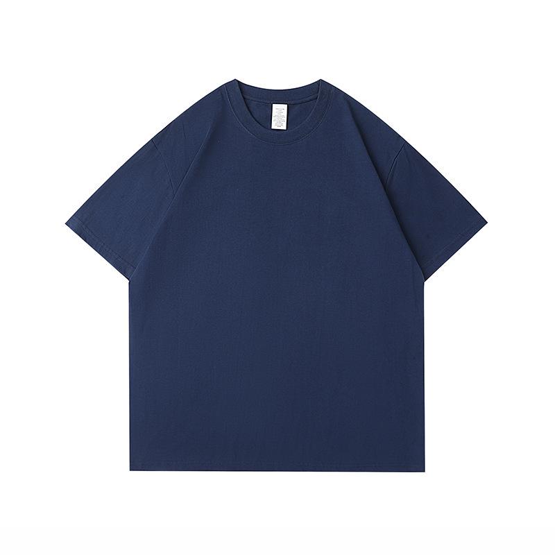 240g Unisex Japanese Heavy Cotton Crew Neck T-Shirt - Solid Colors, Short Sleeve