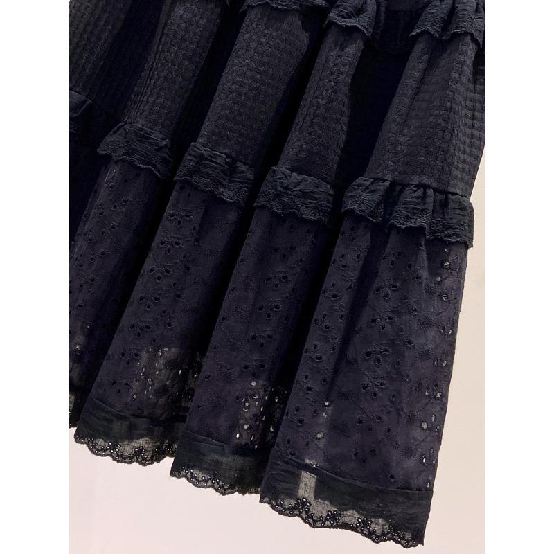 Весенние и осенние женские юбки. Тонкая универсальная юбка с высокой талией средней длины. Полая юбка-трапеция, связанная крючком. Юбка до половины тела. Юбка-зонтик. Юбка-торт.