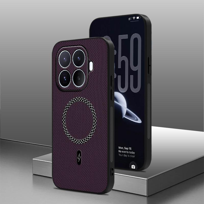 Чехол для Xiaomi 17T Pro, из ткани с текстурой, с магнитным кольцом, противоскользящий, тонкий, защитный чехол для телефона для Xiaomi 17T 17tPro