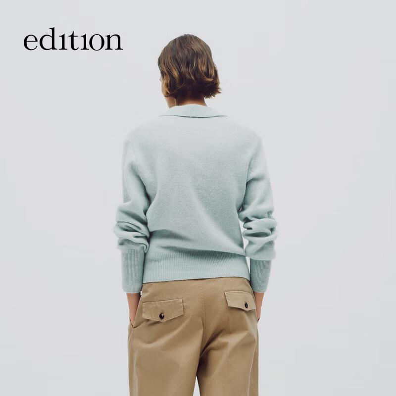 EditionE+ 2025 Winter Camel Yak Wool V-Neck Sweater EBE4SWT002