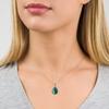 GAVU Green Agate Teardrop Silver 925 Power Stone Necklace for Women
