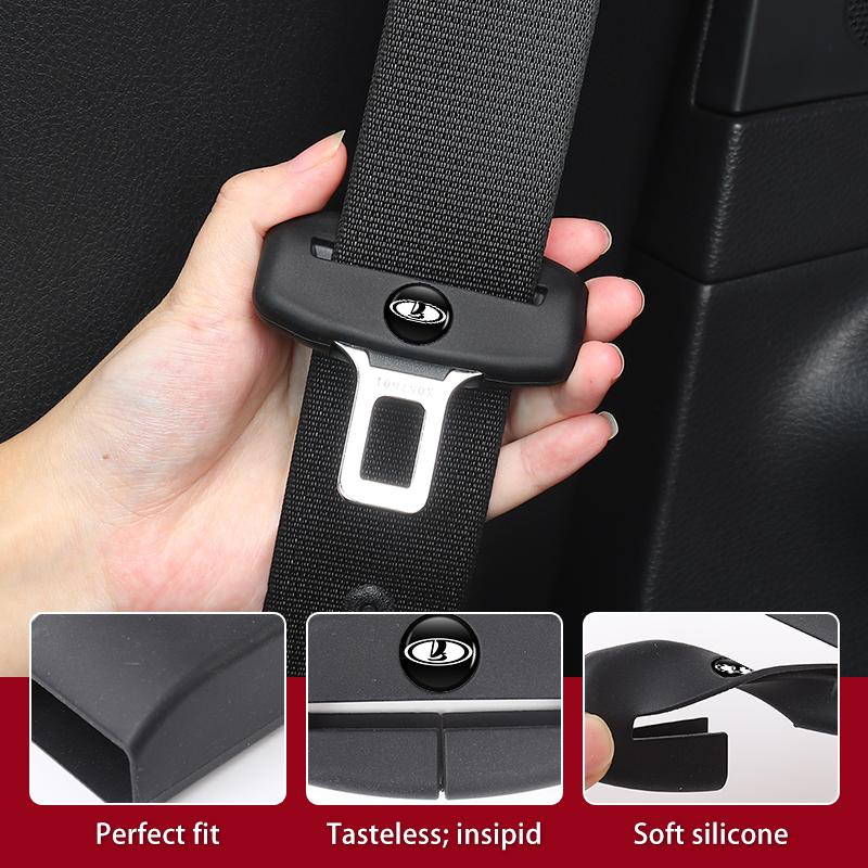 Car Silicone Seat Belt Buckle Covers Scratch-Resistant Protective Covers Car Interior Accessories For Lada Priora Sedan Sport PP3
