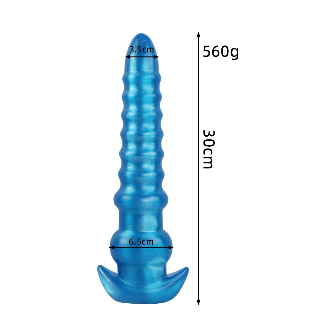 Anal plug dildo blue diamond thread wearable anal dilator male and female G-spot stimulation masturbator role-playing SM Sex toy