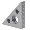 Triangle Ruler Aluminum Alloy 45/90 Degree Frosted Right Angle Gauge Woodworking Ruler