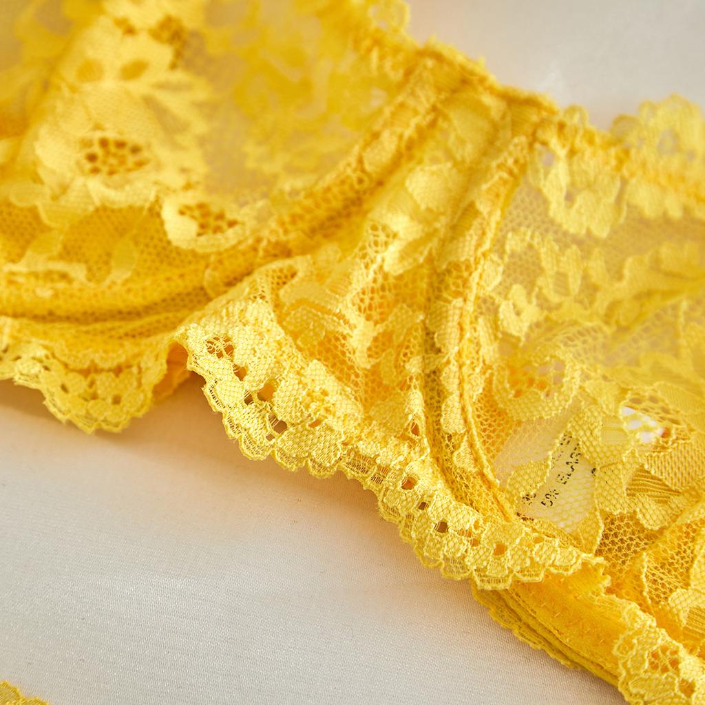 New Fashion Sling Lace Sexy Lingerie Sets Transparent Floral Mesh Underwear Set