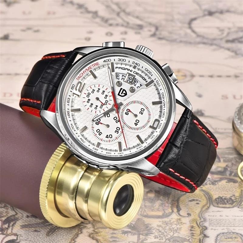 PAGANI DESIGN Men Quartz Watches Luxury Brands Fashion Movement Military Watches Leather Quartz Watches Relogio Masculino
