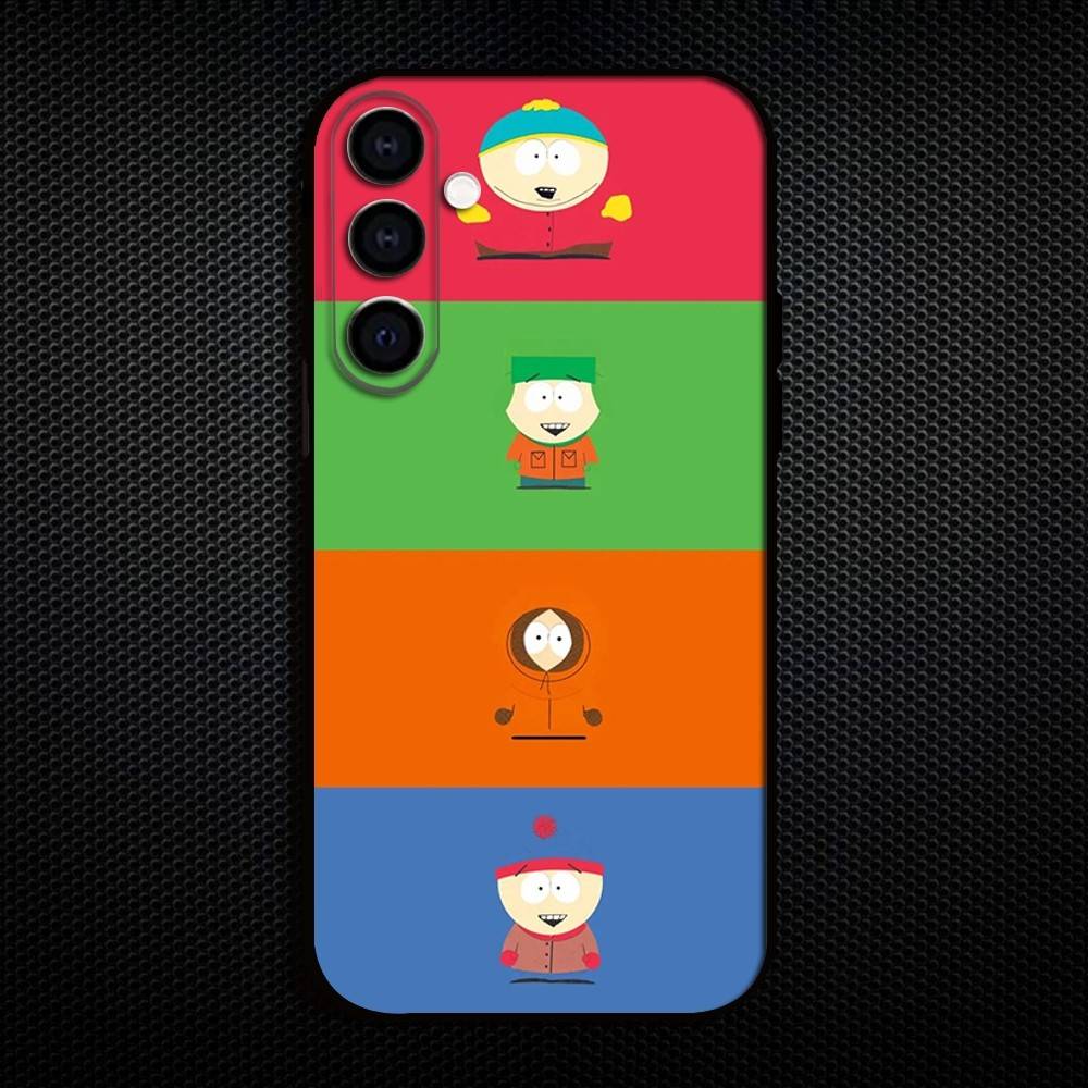 Funny S-South-P-Park Cartoon Phone Case For Samsung Galaxy A73,A72,A71,A70,A53,A52,A51,Others Soft Black Shell