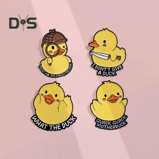 Значок в виде утёнка из мультфильма, украшение в виде животного, брошь из сплава, шляпа, шарф, сумка, украшение на лацкан, булавка, подарок на день рождения, выпускной, Рождество