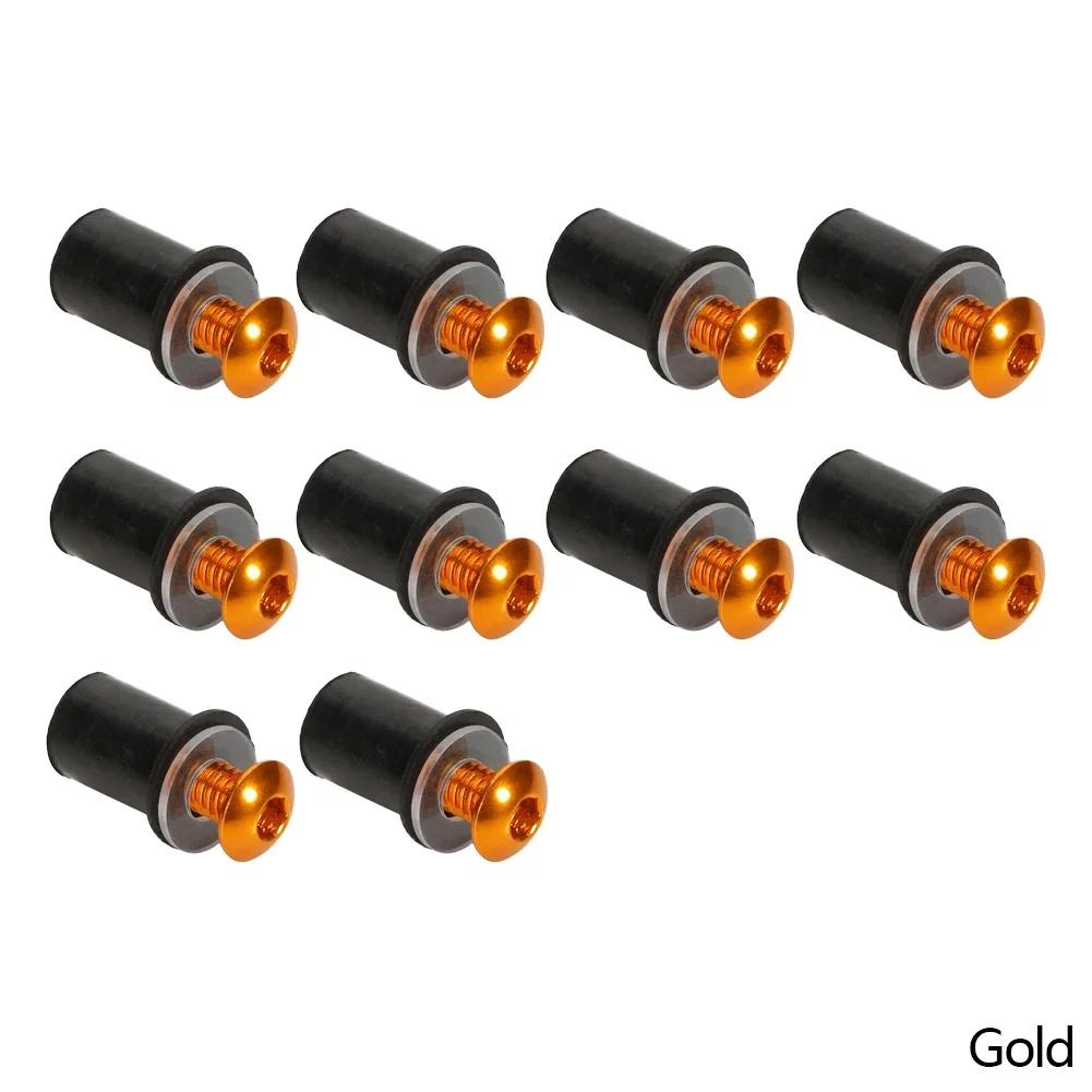 10 шт. 5 мм M5*16 винты для ветрового стекла мотоцикла болты для ветрового стекла комплект креплений обтекателя для Honda CBR 600 F4i CBR1000RR CB400 VFR800