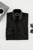 Мужская модная новая рубашка, черная приталенная рубашка Smart Shirt