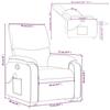 VidaXL Fauteuil inclinable de massage Taupe Tissu 3204844