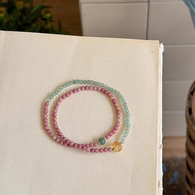 High End Light Luxury Natural Stone Handmade Beaded Bracelet Chinese Style Womens Hand Jewelry