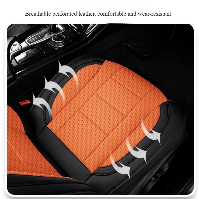 Полный комплект чехлов на сиденья для 5-местного автомобиля, из дышащей перфорированной кожи, приятной к коже, удобный и прочный, всесезонный, универсальная посадка