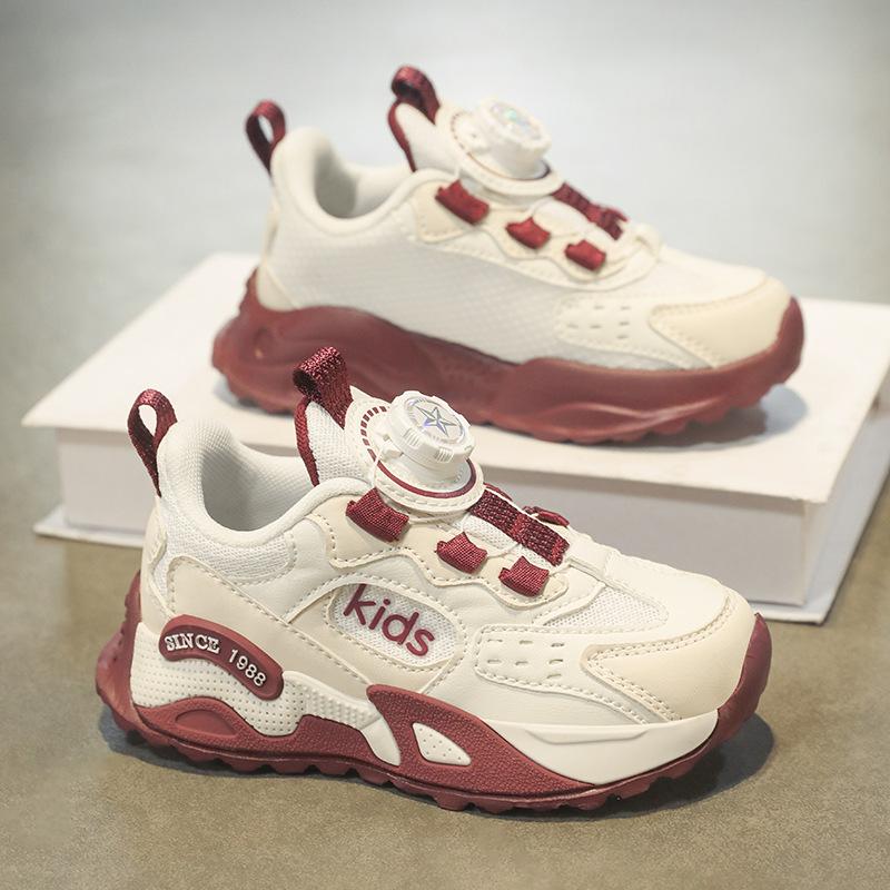 Children's Shoes 2025 Spring and Summer New Mesh Breathable Girls Sports Shoes Medium Older Boys Running Dad Shoes