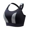 Fashionable Splicing Contrast Color Plus Size Beautiful Back Cross Bra Without Steel Ring Sports Yoga Plus Size Bra