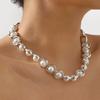 Temperament Pearl Collarbone Chain Retro Elegant Bridal Wedding Necklace Women