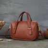 Genuine Leather Vintage Large-capacity Boston Bag Commuter Office Handbag Small Handbag