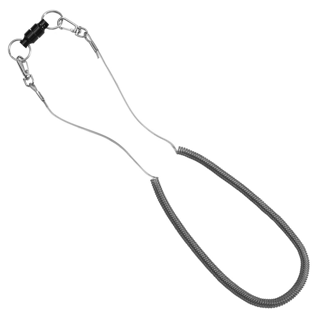 2pcs Magnetic Net Release Holder Keeper Landing Net Connector with Coiled Lanyard for Fly Fishing