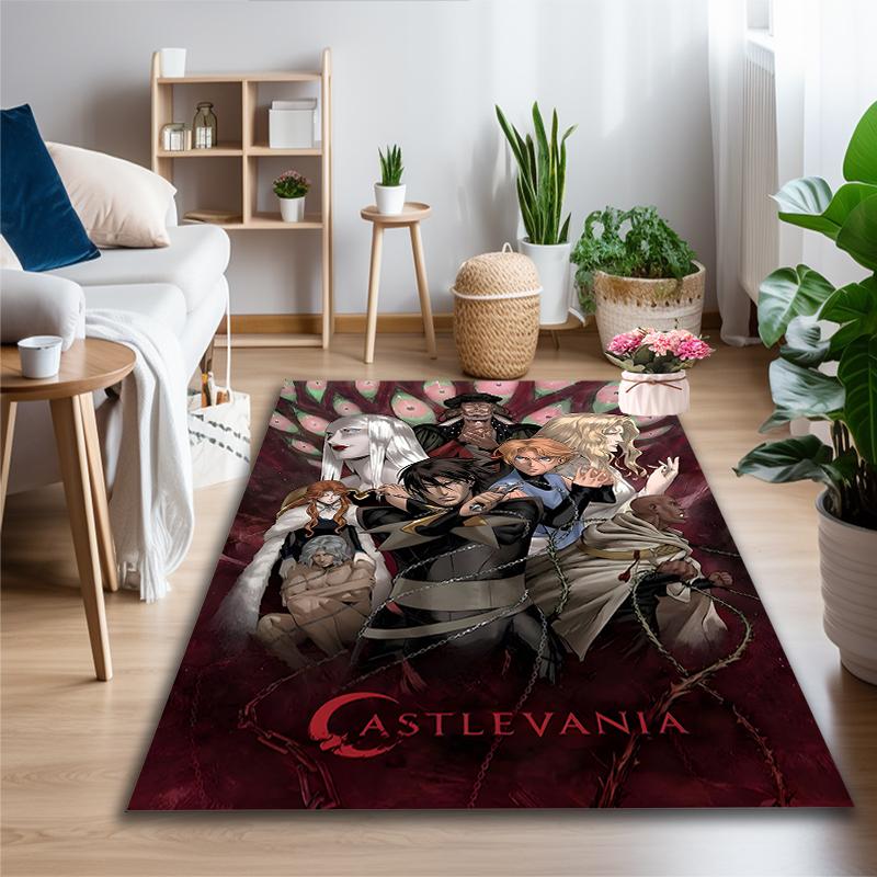 1 шт. Коврик для стула с принтом Castlevania для домашнего офиса, гостиной, кухни, игровой комнаты