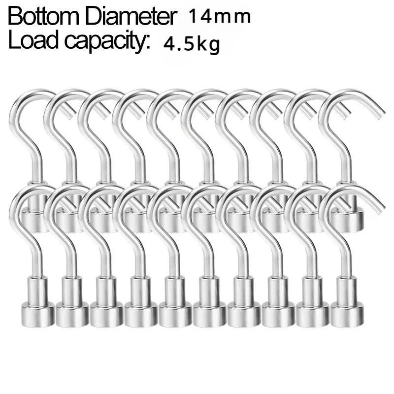 10/1 шт. металлический прочный магнитный крючок настенный сверхпрочный магнитный крючок для ключей одежда для дома кухня ванная комната крючок для хранения