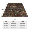 Reading Antique Books Blanket Mysterious Cats Flannel Novelty Warm Throw Blankets for Home Autumn/Winter
