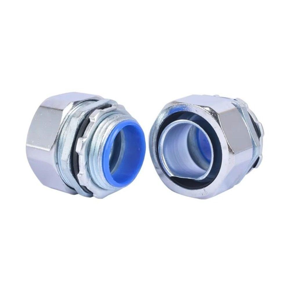 Plastic Coated Threaded Corrugated Pipe Connector Galvanized Pipe Fitting Connector