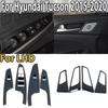 Car Window Lift Switch Button Panel Switch Trim For Hyundai Tucson 2015 2016 2017 2018 Carbon Fiber Interior