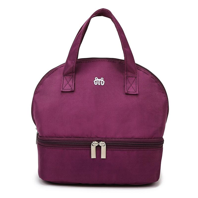 1 шт. двухэтажные водонепроницаемые холщовые сумки для обеда для женщин, портативная сумка-тоут с термоизоляцией, ланч-бокс