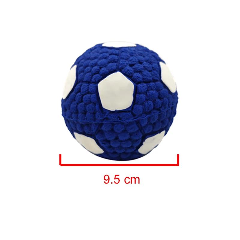 New Pet Dog Natural Latex Sound Toy Ball Rugby Volleyball Soccer Anti Bite Interactive Dogs Teething Chewing Toys Pet Products