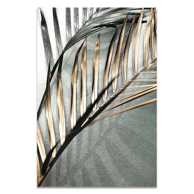 Nordic Green Plant Leaf Poster Decoration Scandinavian Home Decor Canvas Print Wall Art Painting Modern Pictures for Living Room